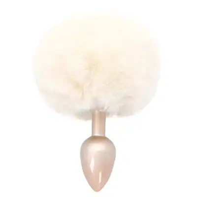 ToyJoy - Enchanting Bunnytail Plug. Biały korek analny o gładkiej powierzchni, zakończony króliczym ogonkiem.
