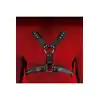 Virgite - Men Body Harness Mod. 5. Harness z ekologicznej skóry wyposażony w dwa pierścienie połączone skórzanym paskiem prosto z Hiszpanii