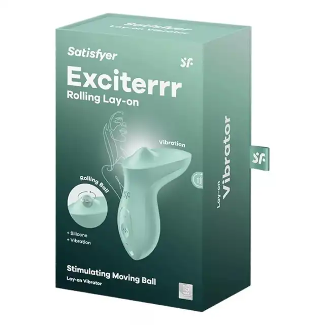Satisfyer - Exciterrr Rolling Lay-On Mint. Wibrator z wirującą kulką dla precyzyjnej stymulacji i głębokiej rozkoszy
