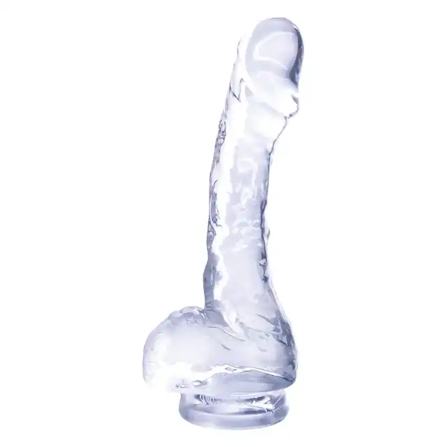 Ice Crystals Collection - Intruder 4". Niewielkie przezroczyste dildo o realistycznym kształcie, miękki i elastyczny materiał