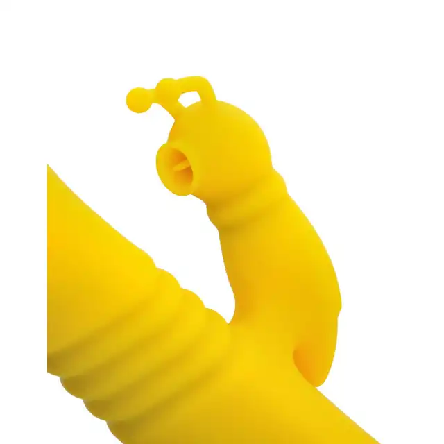 Rimba Toys - Malmö Vibrator Yellow USB. Żółty wibrator z króliczkiem. Stymulacja punktu G, łechtaczki oraz ruch posuwisty. 