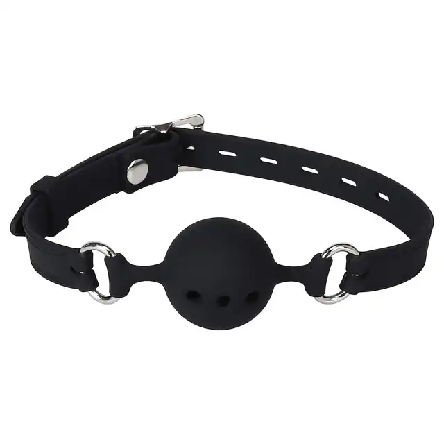 Erospace - Wild Play Mouth Gag with Silicone Ball. Knebel z silikonową piłką, subtelna kontrola i intensywne doznania