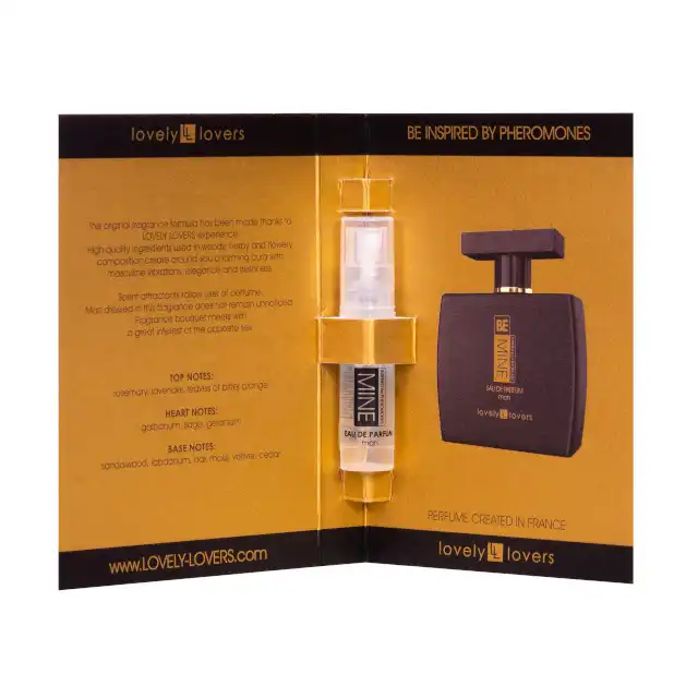 Lovely Lovers - Be MIne Original Eau De Perfum Man 2ml. Męskie perfumy z feromonami, stworzone z myślą o przyciąganiu uwagi i podkreślaniu osobowości mężczyzn typu alfa