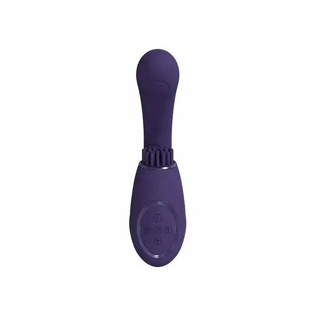 Vive Gen - Triple Motor G-Spot Vibrator with Pulse Wave and Vibrating Bristles - Purple