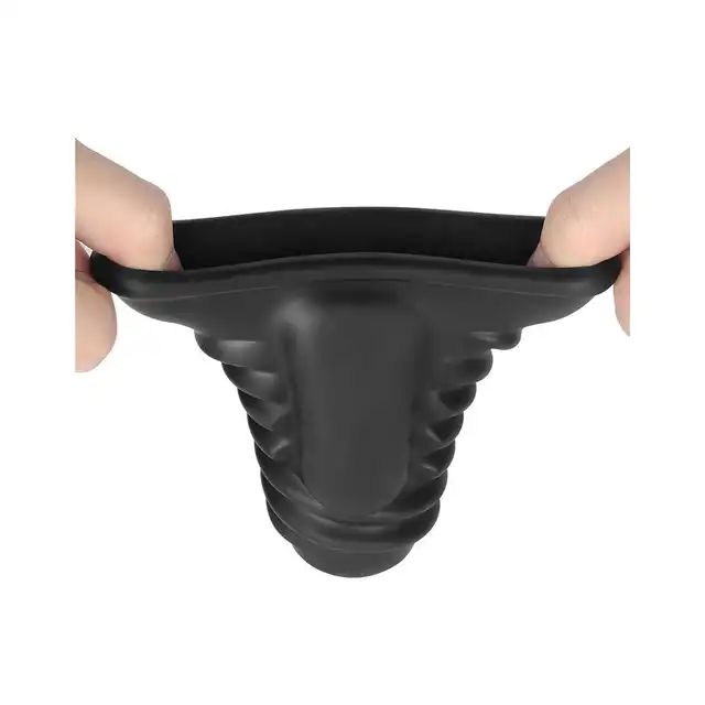 LoveToy - Spiral Knights Ring Vibrating Penis Sleeve. Żebrowana wibrująca nakładka na penisa, wzbogać swoje doznania i zwiększ wytrzymałość