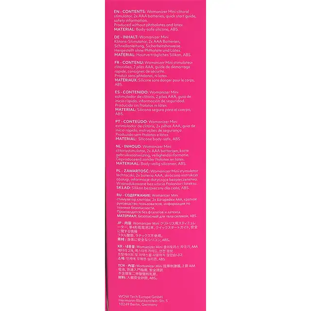 Womanizer - Mini 2 Touchless Stimulation. Luksusowy kompaktowy stymulator łechtaczki z technologią Pleasure Air i 4 poziomami intensywności
