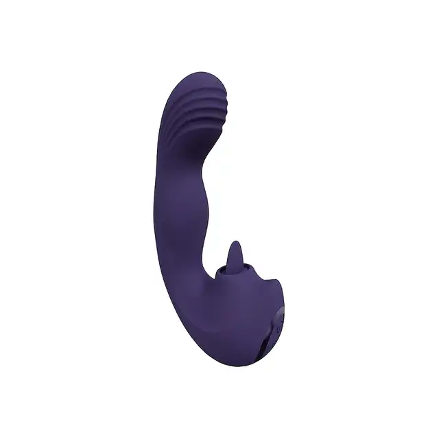 Vive Yumi - Triple Motor G-Spot Finger Motion Vibrator and Flickering Tongue Stimulator - Purple