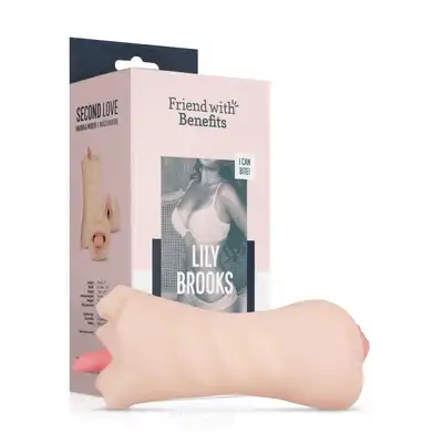 Friend With Benefits - Lily Brooks Masturbator. Realistyczny dwustronny masturbator męski, stymulacja ustami i pochwą