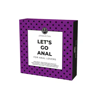 Pleasure Box - Let`S Go Anal For Anal Lovers. Zestaw erotycznych gadżetów analnych z wtyczkami i akcesoriami do higieny