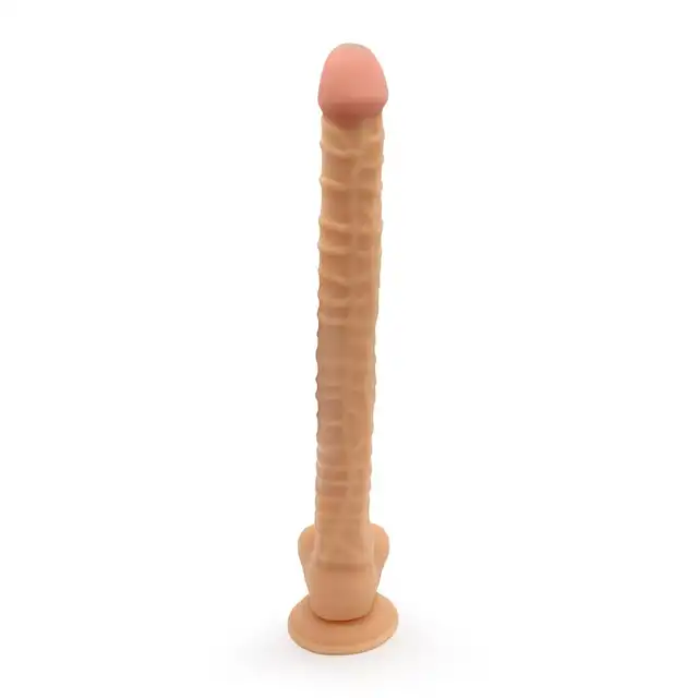 Kiotos - Mega Cox Flesh 05. Mega długie dildo o stymulującej powierzchni i mocnej przyssawce, realistyczne doznania na większą skalę