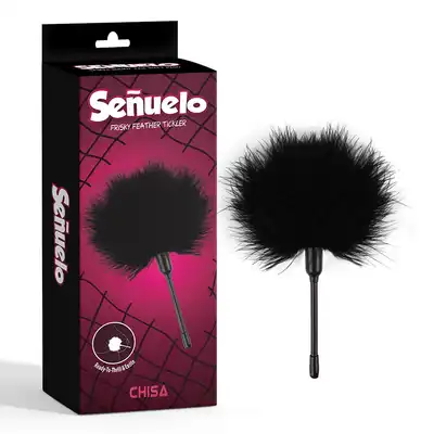 Chisa - Senuelo Pleasure Feather Tickler. Puszyste, figlarne piórko idealne do gry wstępnej i BDSM