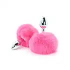 ToyJoy - Enchanting Bunnytail Buttplug. Korek analny o gładkiej powierzchni, zakończony uroczym, różowym, króliczym ogonkiem.