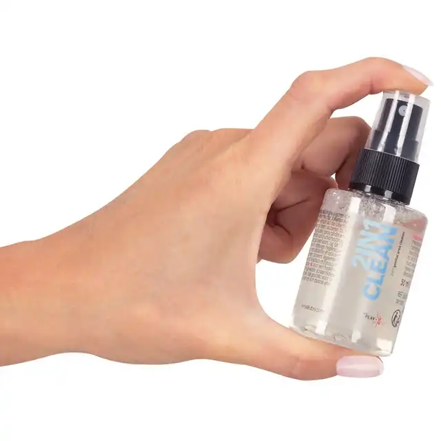 Just Play - 2in1 Clean. Spray oczyszczający do miejsc intymnych i zabawek erotycznych, skuteczny i delikatny