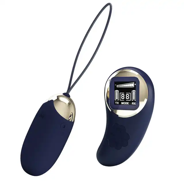 Pretty Love - Mina Blue Egg. Zdalnie sterowane wibrujące jajeczko o gładkiej konstrukcji z 10 trybami wibracji