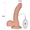 LoveToy - 8.8" The Ultra Soft Dude Vibrating. Luksusowy, ultra miękki wibrator z 10 prędkościami wibracji i przyssawką do zabawy bez użycia rąk