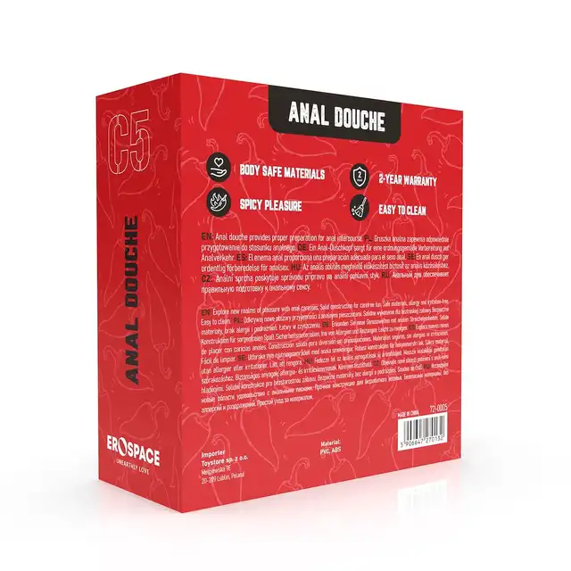 Erospace - Wild Play Anal Douche. Gruszka analna, zapewnij sobie komfort i higienę przed stosunkiem analnym