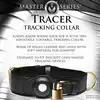 Master Series - Tracking Collar Black. Czarna obroża śledząca dla uległego z miejscem na AirTag – styl i pełna kontrola