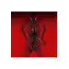 Virgite - Woman Bondage Body Harness Mod. 1 Black. Luksusowy harness wykonany z wysokiej jakości skóry ekologicznej prosto z Hiszpanii