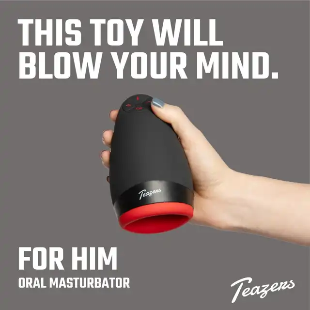 Teazers - Oral Masturbator. Nowoczesny masturbator męski z funkcją wibracji i rozgrzewania, niezapomniane doznania