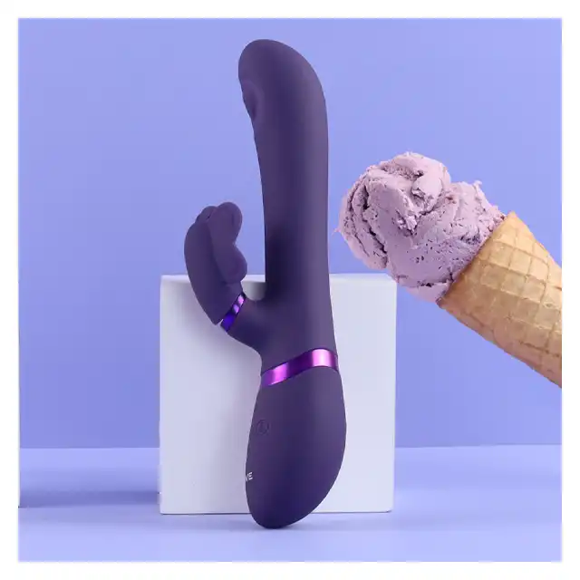 Vive - Etsu Pulse Wave G-Spot Rabbit &amp; Clitoral Stimulator Purple. Podwójny wibrator z 4 wymiennym silikonowymi końcówkami i3 sterowanymi silnikami
