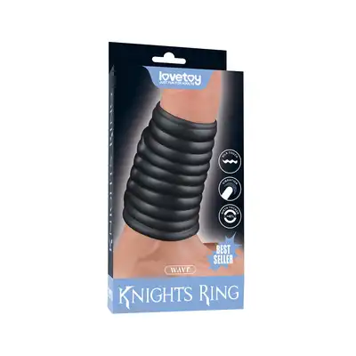 LoveToy - Wave Knights Ring Vibrating Penis Sleeve. Wibrująca nakładka na penisa zwiększająca stymulację i wytrzymałość
