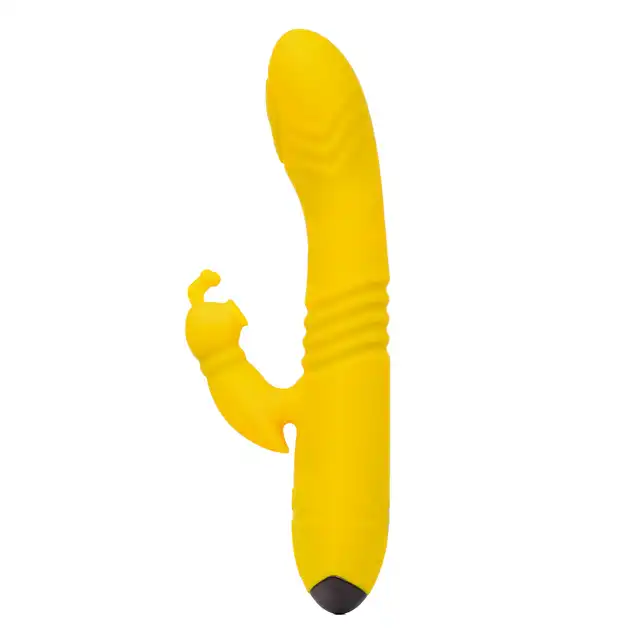 Rimba Toys - Malmö Vibrator Yellow USB. Żółty wibrator z króliczkiem. Stymulacja punktu G, łechtaczki oraz ruch posuwisty. 