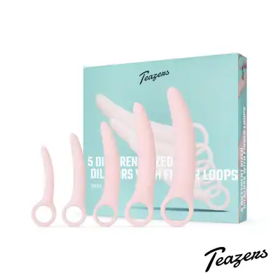Teazers - Vaginal Dilator Set. Różowy zestaw 5 rozszerzaczy waginalnych, idealny dla osób pragnących poprawić elastyczność