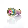 Bseries -  Jewellery Multicolour Penis Plug Clear M. Elegancka biżuteria analna z stali nierdzewnej z diamencikiem, zapewniająca stymulację i bezpieczeństwo