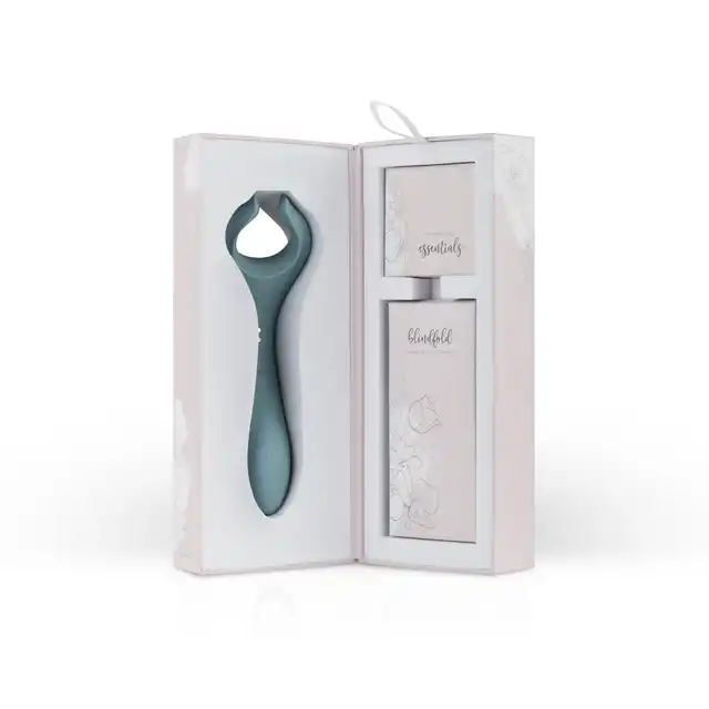 Bloom - The Peony Couple Vibrator Green. Wibrator dla par z dwustronnym użytkowaniem i technologią Swipe