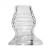 XR Brands - Cock Dock Tunel Butt Plug. Przezroczysty tunel analny o stymulującej żebrowanej strukturze, niezwykłe doznania, komfort i kontrola
