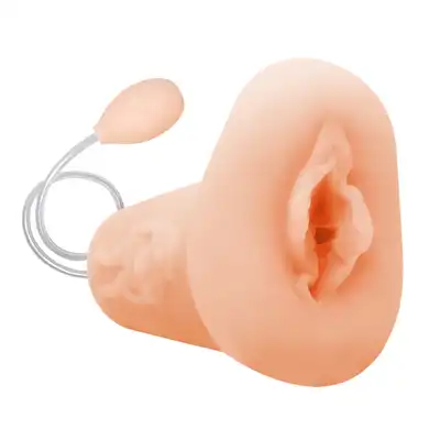 Baile - Vagina with pear. Realistyczny masturbator z funkcją ssania i wypustkami wewnętrznymi