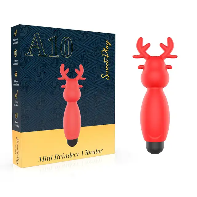 Erospace - Sweet Play Mini Rendeer Vibrator. Mini wibrator w kształcie renifera, dyskretna przyjemność zawsze pod ręką