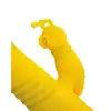 Rimba Toys - Malmö Vibrator Yellow USB. Żółty wibrator z króliczkiem. Stymulacja punktu G, łechtaczki oraz ruch posuwisty. 