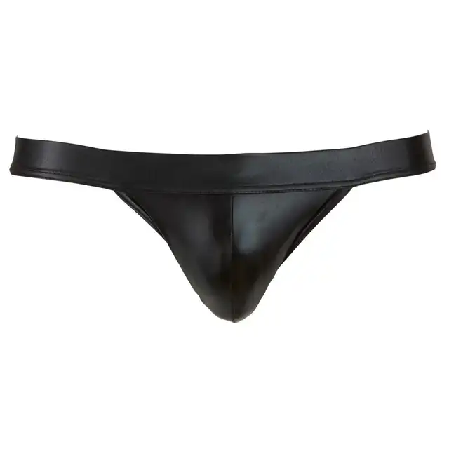 Svenjoyment - Jock XL. Błyszczący czarny jockstrap, który przyciąga spojrzenia i podkreśla męską sylwetkę.