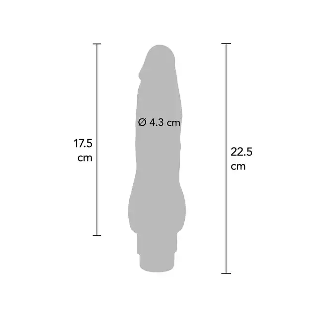 ToyJoy - Dual Density Smooth Vibrator. Jedwabiście gładki wibrator z twardym rdzeniem i realistycznie odwzorowanymi detalami.