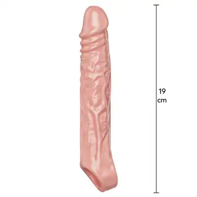 ToyJoy - Get Real Extension Sleeve Large19 cm. Realistyczna nakładka na penisa, dla znacznego powiększenia i pogrubienia!