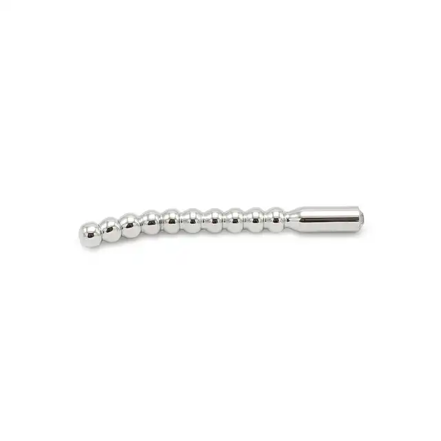 Kiotos SteelSeries - Solid Plug Beaded Curved Large. Zakrzywiony dilator z kulkami – 10 mm, stal nierdzewna