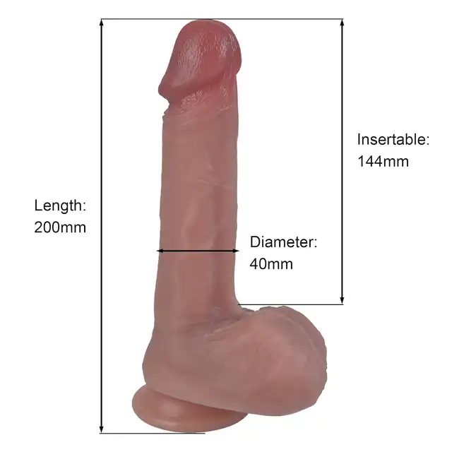 Erospace - Natural Play D1. Realistyczne dildo 21 cm, wyjątkowe doznania i komfort