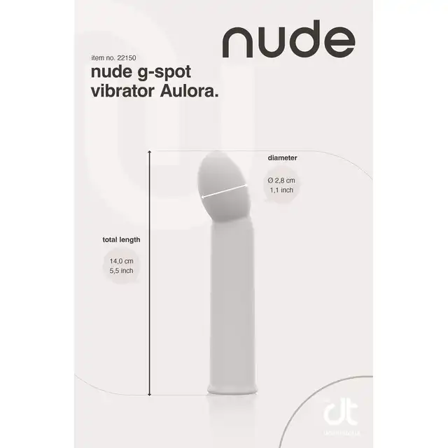Nude - Aulora Travel G-Spot Vibrator. Kompaktowy i elegancki wibrator do punktu G z 10 wibracjami i 7 rytmami, intensywna stymulacja