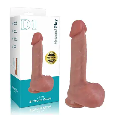 Erospace - Natural Play D1. Realistyczne dildo 21 cm, wyjątkowe doznania i komfort