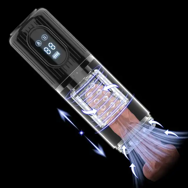 Erospace - Men's Play Automatic Thrusting Masturbator. Męski masturbator automatyczny z funkcją rotacji, ssania i cyberskóry – realistyczne doznania na nowym poziomie