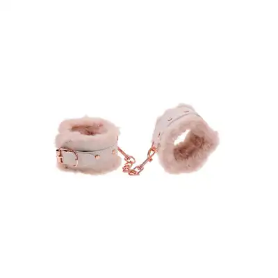 Sportsheets - Peaches'n Creme Fur Handcuffs. Delikatne kajdanki z brzoskiwniowym futerkiem dla wyjątkowych chwil