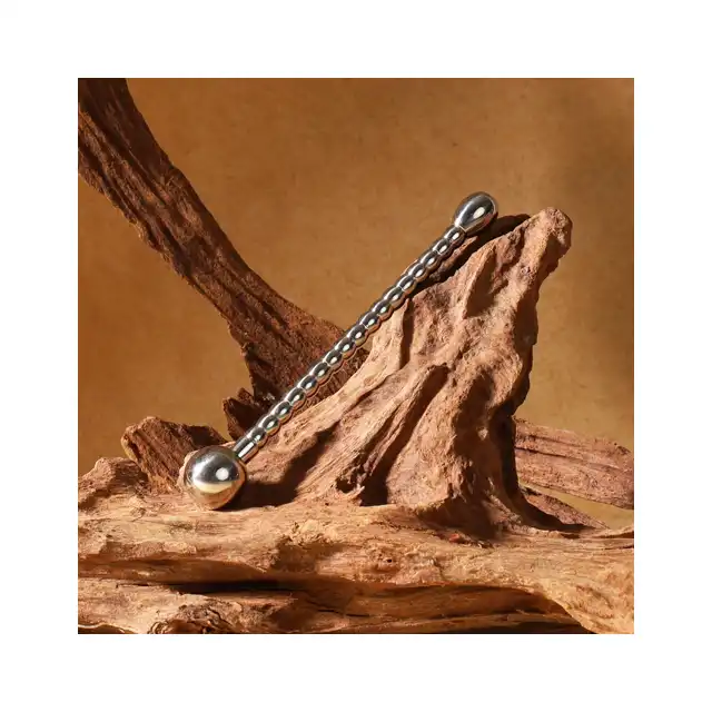 Kiotos SteelSeries - Solid Penis Plug Long Wand 10mm. Długi dilator z kulą – 10 mm, stal nierdzewna