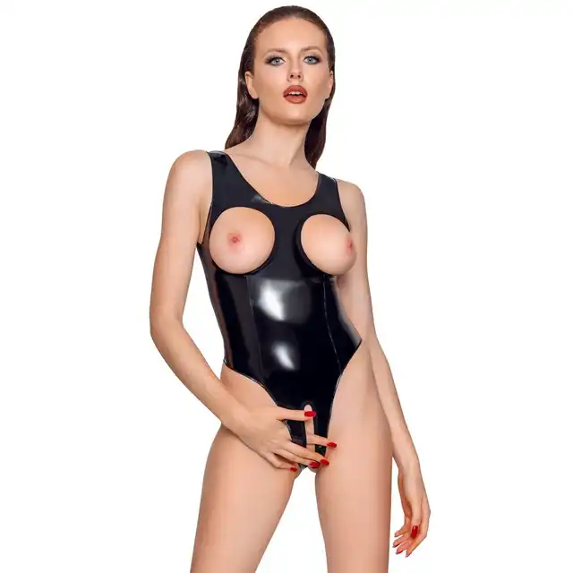  Black Level - Vinyl Body L. Winylowe body w rozmiarze L, kusząca prowokacja od góry do dołu
