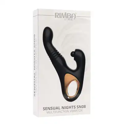 Rimba Toys - Sensual Nights SN08. Elegancki wibrator wielofunkcyjny, który zapewnia intensywną stymulację punktu G i łechtaczki