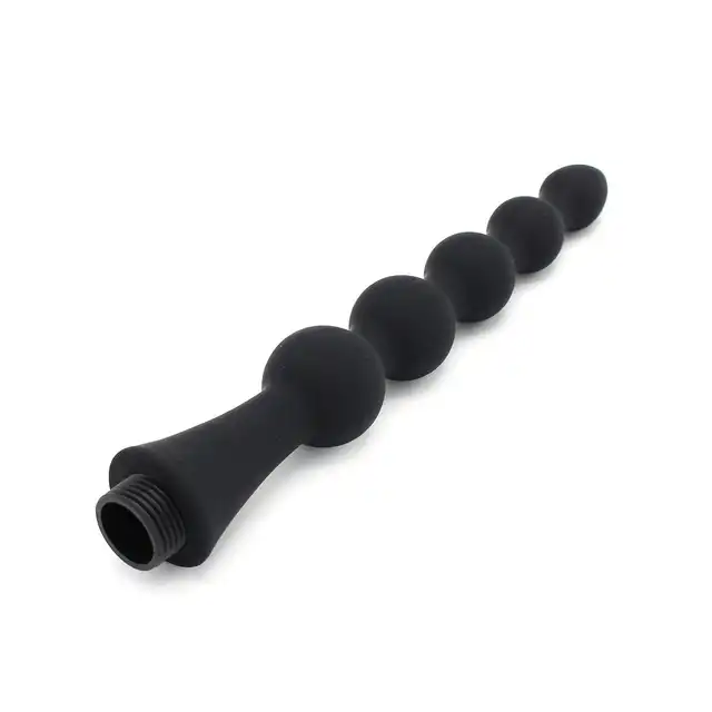 O-Products – Silicone Beads Douche Nozzle. Stymulująca dysza do gruszek do lewatywy, komfortowe oczyszczanie z delikatną aplikacją