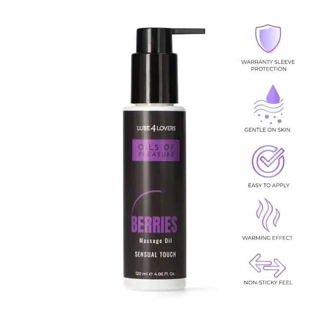 Lube4Lovers - Oils of Pleasure Forest Fruits 120ml. Olejek do masażu o zapachu owoców leśnych z efektem rozgrzewającym