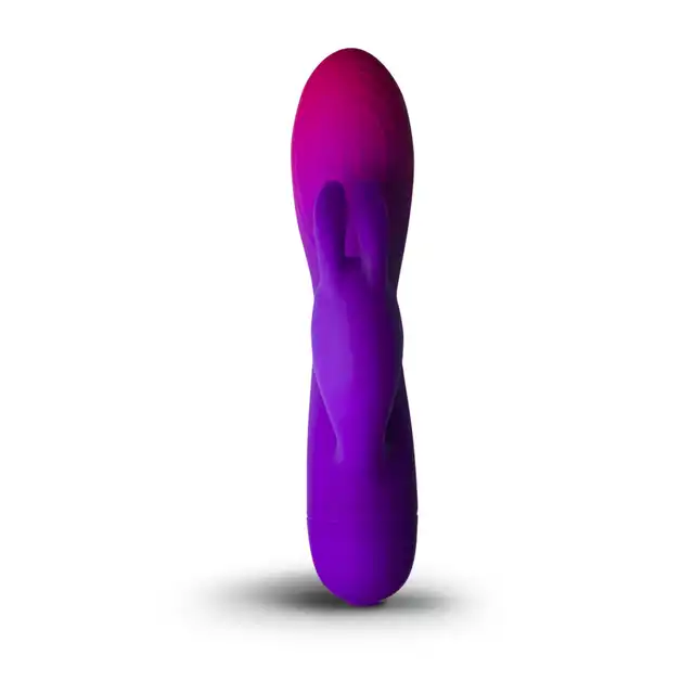 Rocks Off - Glo-Girl Rabbit Purple. Miękka, bezpieczna dla ciała silikonowa powłoka i mocna podwójna stymulacja. 