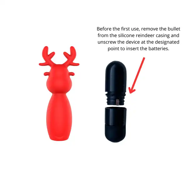 Erospace - Sweet Play Mini Rendeer Vibrator. Mini wibrator w kształcie renifera, dyskretna przyjemność zawsze pod ręką