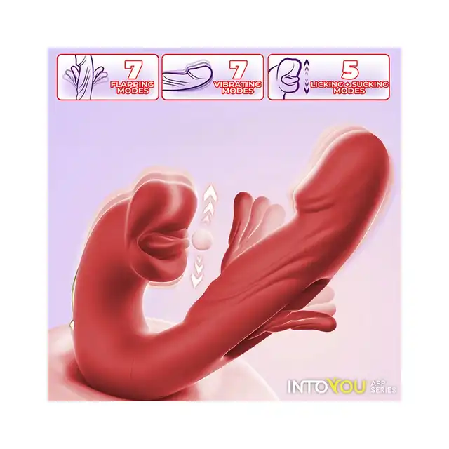 IY - Mouthy Biting &amp; Flipping Vibe With App. Wyjątkowy wibrator z króliczkiem dla podwójnej stymulacji i zdalnej kontroli